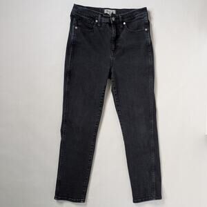 Madewell Stovepipe Straight 28 Charcoal Gray High Rise Minimalist Capsule Denim
